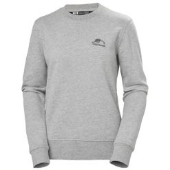 Bluza damska Helly Hansen Nord Graphic. Szare bluzy damskie Helly Hansen, s, bez wzorów, z bawełny, bez ramiączek, bez kaptura. Za 368.50 zł.