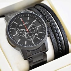 Zestaw męski zegarek Paul Lorens TORNAR 6647B-1A1 + bransoletka. Zegarki męskie Paul Lorens, bez wzorów. Za 513.18 zł.