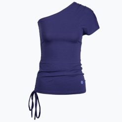Koszulka do jogi Moonholi One Shoulder String na jedno ramię. Niebieskie bluzki damskie MOONHOLI, s, bez wzorów, sportowe, bez kołnierzyka, bez ramiączek. Za 219.00 zł.