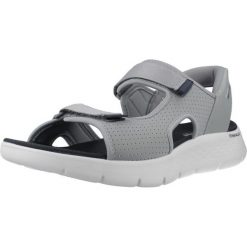 Sandały SKECHERS SLIP-INS GO WALK FLEX Szary. Szare sandały męskie Skechers, bez wzorów, z tkaniny, bez zapięcia. Za 298.99 zł.