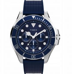 Zegarek Timex Zegarek męski Timex TW2Y33400 niebieski. Niebieskie zegarki męskie Timex, bez wzorów. Za 749.00 zł.