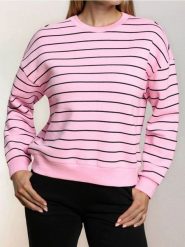 Bluza crewneck z bawełną - wielobarwny. Bluzy damskie Sinsay, l, bez wzorów, z bawełny, bez ramiączek, bez kaptura. W wyprzedaży za 19.99 zł.