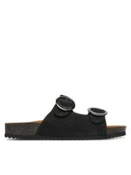 Caprice Klapki 9-27403-44 Czarny. Czarne klapki damskie Caprice, bez wzorów, z nubiku, bez obcasa, bez zapięcia. Za 223.99 zł.