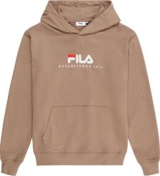 Fila Bluza z kapturem kangurka Fila Valsera beżowa FAU0227 70008 2XL. Brązowe bluzy sportowe męskie Fila, m, bez wzorów, z kapturem. Za 225.71 zł.