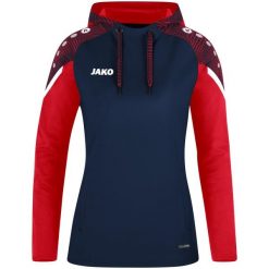 Damska bluza dresowa z kapturem Jako Performance. Czerwone bluzy damskie Jako, na zimę, bez wzorów, z dresówki, sportowe, bez ramiączek, z kapturem. W wyprzedaży za 235.00 zł.