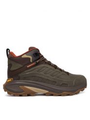 Merrell Trekkingi Moab Speed 2 Leather MID Waterproof J037781 Zielony. Zielone botki męskie Merrell, bez wzorów, z nubiku, bez obcasa, bez zapięcia. Za 849.99 zł.