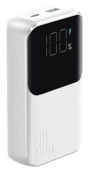 Joyroom JR-PBC06 z wbudowanymi kablami USB-C / Lightning 30W 10000mAh biały. Białe powerbanki . Za 119.90 zł.