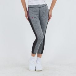 Damskie Legginsy Biegowe Stretch Kluczowe Cechy Model. Szare legginsy damskie ELPLAYER, bez wzorów, z elastanu. Za 64.00 zł.