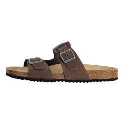 Klapki męskie Geox Sandal Ghita. Brązowe klapki męskie Geox, bez wzorów, bez zapięcia. W wyprzedaży za 369.75 zł.
