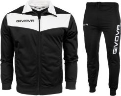 Dres treningowy piłkarski komplet bluza spodnie Givova Tuta Visa Triacetato czarno-biały TR018 1003 3XS. Białe komplety dresowe męskie Givova, m, bez wzorów, z dresówki. Za 124.69 zł.