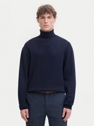 Jack & Jones Golf Milano 12285093 Granatowy Relaxed Fit. Niebieskie swetry męskie Jack & Jones, m, bez wzorów, z bawełny, bez kołnierzyka, bez ramiączek. Za 219.99 zł.