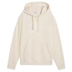 Damska Bluza Z Kapturem ESS Script Comfort. Białe bluzy damskie Puma, bez wzorów, bez ramiączek, z kapturem. Za 218.04 zł.