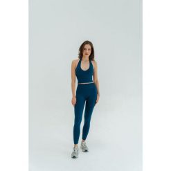 Legginsy modelujące do jogi Monoholi Malbu Evenings z wysokim stanem. Niebieskie bielizna sportowa damska MOONHOLI, bez wzorów. Za 359.00 zł.
