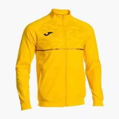Bluza do biegania męska Joma Record III Full Zip. Żółte bluzy męskie Joma, m, bez wzorów, sportowe, bez ramiączek, bez kaptura. Za 139.99 zł.