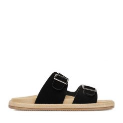 Klapki Quiksilver. Czarne klapki męskie Quiksilver, bez wzorów, bez zapięcia. Za 149.99 zł.