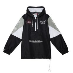 Kurtka wodoodporna Mitchell & Ness Team Origins. Czarne kurtki męskie Mitchell & Ness, m, bez wzorów, sportowe, bez kaptura. Za 545.00 zł.