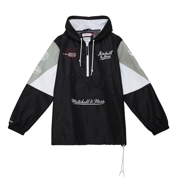 Kurtka wodoodporna Mitchell & Ness Team Origins. Czarne kurtki męskie Mitchell & Ness, m, bez wzorów, sportowe, bez kaptura. Za 545.00 zł.