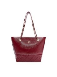 Nine West Torebka C-TRINITY-KY090 Bordowy. Czerwone shopperki damskie Nine West, bez wzorów, z materiału, bez dodatków. Za 229.99 zł.