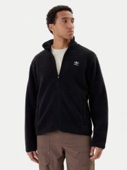 Adidas Polar Trefoil Essentials Teddy JV7676 Czarny Loose Fit. Czarne bluzy sportowe męskie Adidas, m, bez wzorów, z polaru, bez kaptura. Za 276.99 zł.