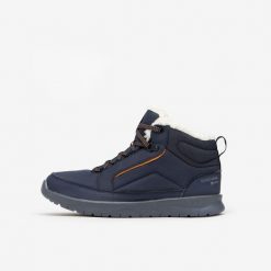 Buty turystyczne damskie Quechua SH100 Mid wodoodporne. Niebieskie obuwie trekkingowe damskie QUECHUA, przed kolano, bez zapięcia. Za 149.99 zł.