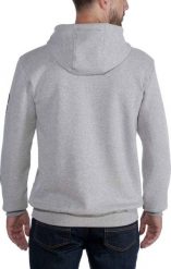 Carhartt Bluza Carhartt Midweight Signature Logo Grey. Szare bluzy męskie Carhartt, m, bez wzorów, bez ramiączek, bez kaptura. Za 265.11 zł.