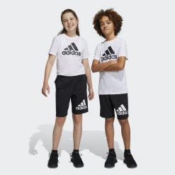 Essentials Big Logo Cotton Shorts. Białe szorty damskie Adidas, bez wzorów, klasyczne. Za 119.00 zł.