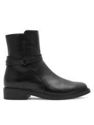 Gino Rossi Botki ANITA-25207PE Czarny. Czarne botki damskie Gino Rossi, bez wzorów, ze skóry, bez obcasa, na płaskiej podeszwie, bez zapięcia. Za 329.99 zł.