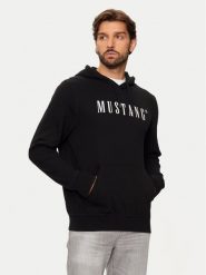 Mustang Bluza Bronson 1014687 Czarny Regular Fit. Czarne bluzy męskie Mustang, m, bez wzorów, z bawełny, bez ramiączek, bez kaptura. Za 199.99 zł.