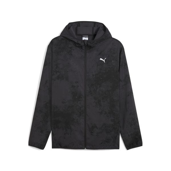 Męska kurtka TAD ESSENTIALS AOP PUMA. Czarne kurtki męskie Puma, m, bez wzorów, z materiału, klasyczne, z kapturem. Za 289.00 zł.