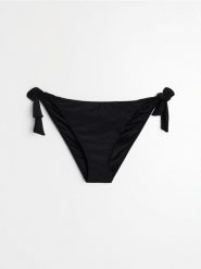 Dół od bikini wiązany po bokach - czarny. Czarne stroje kąpielowe damskie Sinsay, l, bez wzorów. Za 15.99 zł.