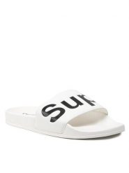 Superga Klapki 1908 Slides Polysoft S111I3W Biały. Białe klapki damskie Superga, bez wzorów, ze skóry, bez obcasa, bez zapięcia. Za 79.99 zł.