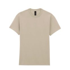 Ciężka Bawełniana Koszulka Unisex Dla Dorosłych. Brązowe bluzki damskie GILDAN, xl, bez wzorów, z bawełny, sportowe, bez kołnierzyka, bez ramiączek. Za 51.99 zł.