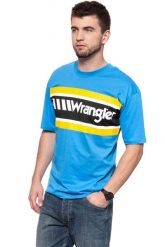 WRANGLER T SHIRT B&Y OVERSIZED T MEDITERRANEAN BLUE W7C44GHBR 112131691. Niebieskie t-shirty męskie Wrangler, xs, bez wzorów, bez kołnierzyka, bez ramiączek. W wyprzedaży za 39.99 zł.