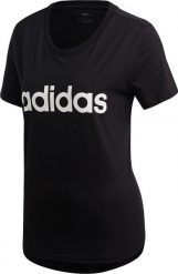 Adidas Koszulka damska Essentials Linear Slim Tee czarna r. XS (DP2361). Czarne bluzki damskie Adidas, xs, bez wzorów, bez kołnierzyka, bez ramiączek. Za 64.00 zł.