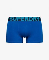 Superdry Trunk Triple Pack — przylegające bokserki z bawełny organicznej. Niebieskie bokserki męskie Superdry, bez wzorów, z bawełny. Za 200.95 zł.