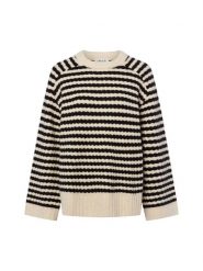 EDITED sweter z dzianiny z zawartością wełny - Lennon Kobiety beżowy, M. Brązowe swetry nierozpinane damskie Edited, m, bez wzorów, z dzianiny, bez kołnierzyka, bez ramiączek. Za 229.95 zł.