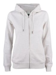 Clique Premium OC Hoody Full Zip Women – damska bluza z kapturem z bawełny. Szare bluzy damskie CLIQUE, xl, bez wzorów, z bawełny, bez ramiączek, z kapturem. Za 293.99 zł.