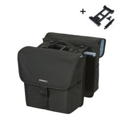 Torba tylna z poliestru Basil Go Mik 2.0 32L. Czarne torby sportowe męskie BASIL, bez wzorów, z materiału. Za 390.95 zł.