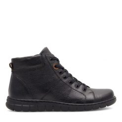 Botki Go Soft. Czarne botki damskie GO SOFT, bez wzorów, bez obcasa, na płaskiej podeszwie, bez zapięcia. Za 229.99 zł.