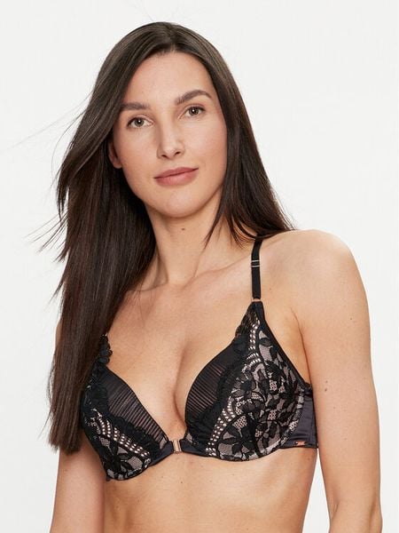 Hunkemöller Biustonosz push-up Antonia 204542 Czarny. Czarne biustonosze Hunkemöller, bez wzorów, z syntetyku. Za 109.99 zł.