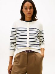 Tommy Hilfiger Kardigan Kobiety biały|niebieski, XL. Białe kardigany damskie Tommy Hilfiger, xl, bez wzorów, z bawełny, bez kołnierzyka. Za 429.95 zł.