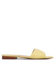 LAUREN RALPH LAUREN Klapki 802959143012 Żółty. Żółte klapki damskie Lauren Ralph Lauren, bez wzorów, ze skóry, bez obcasa, bez zapięcia. Za 589.99 zł.