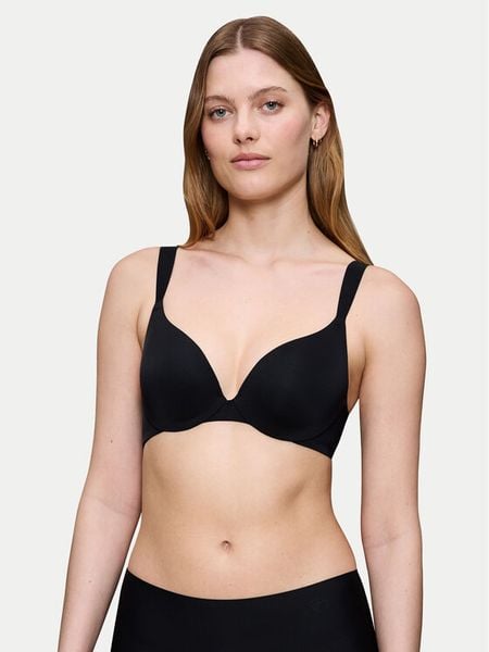 Triumph Biustonosz z fiszbiną Body Make Up Illusion 10217848 Czarny. Czarne biustonosze Triumph, bez wzorów, z syntetyku. Za 149.99 zł.