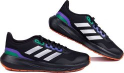 Adidas Buty męskie adidas Runfalcon 3 TR czarno-zielono-fioletowe HP7570 39 1/3. Czarne buty sportowe męskie Adidas, bez wzorów, bez zapięcia. Za 256.59 zł.
