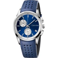RABAT ZEGAREK CALVIN KLEIN BOLD K5A371VN. Niebieskie zegarki męskie Calvin Klein, bez wzorów, ze skóry, szklane. W wyprzedaży za 1,090.00 zł.