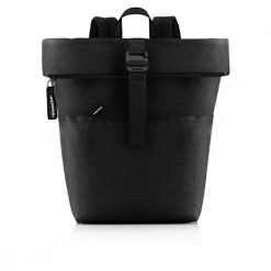 Plecak rolltop backpack, black. Czarne plecaki męskie Reisenthel, z aplikacjami, z materiału, biznesowe. Za 418.00 zł.