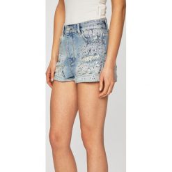 Liu Jo - Szorty Blue Sketch. Niebieskie szorty damskie Liu Jo, bez wzorów, z bawełny, casualowe. W wyprzedaży za 399.90 zł.