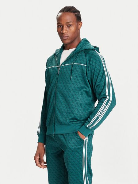 Guess Bluza Z5BQ13 K2042 Zielony Relaxed Fit. Zielone bluzy męskie Guess, m, z aplikacjami, z syntetyku, bez ramiączek, bez kaptura. Za 367.50 zł.