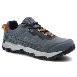 Granatowe Sneakersy Big Star Męskie Lekkie Półbuty. Niebieskie półbuty męskie BIG STAR, bez wzorów, z materiału, bez obcasa, bez zapięcia. Za 159.00 zł.