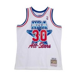 Koszulka Mitchell & Ness All Star East 1992/93. Białe bluzki damskie Mitchell & Ness, bez wzorów, z poliesteru, retro, bez kołnierzyka, bez ramiączek. Za 477.50 zł.